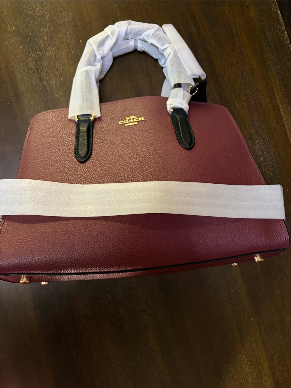 NWT Coach Vintage Mauve Multi Color Pebble Leather Satchel with Gold Hardware